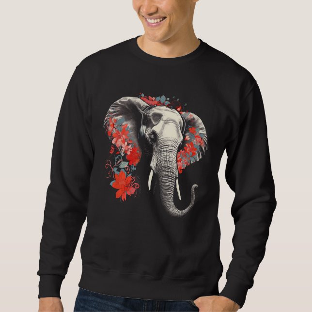 Moletom Elephant Flowers Music Animal Elephant (Frente)