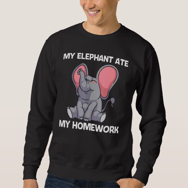 Moletom Elephant For Kids Boys Wildlife Indian Elephant (Frente)