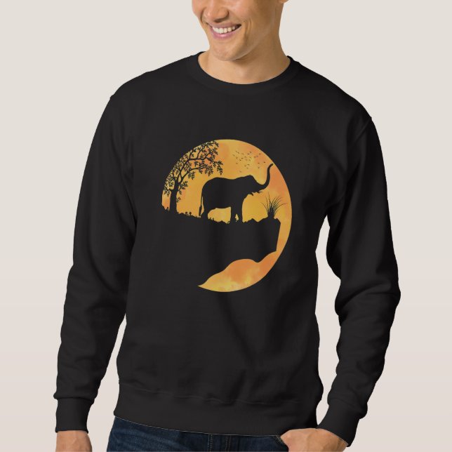 Moletom Elephant Sunset For Men Women Cute Elephant (Frente)