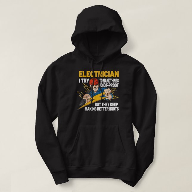 Moletom Elétrica Funny Elétrica Engenheiro Eletrônica (Frente do Design)