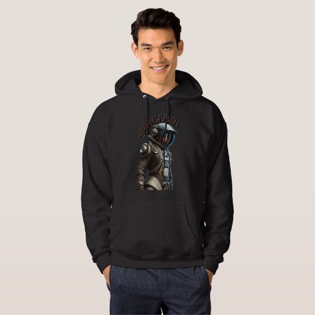 Moletom Eleve seu estilo com Vintage Futurism Spaceboy (Frente Completa)