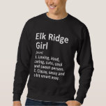 Moletom Elk Ridge Girl Ut Utah Funny City Home Roots<br><div class="desc">Elk Ridge Girl Ut Utah Funny City Roots.</div>