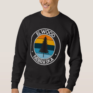 Moletom Elwood Nebraska NE USA City Pride Retro Sunset