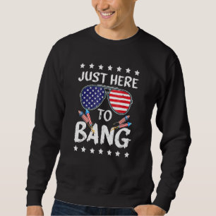 Moletom Em 4 De Julho Eu Estou Aqui Para Bater A Bandeira