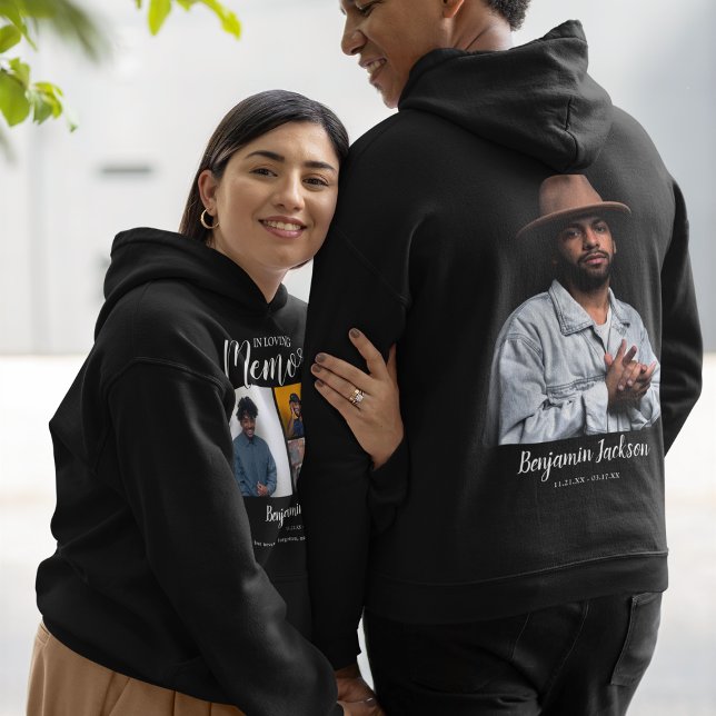 Moletom Em memória de amor | 6 Colagem de Fotografias | Me (Criador carregado)