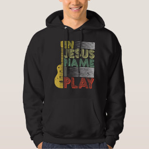 Moletom Em Nome de Jesus Eu Tooco Guitarra Amante de Músic