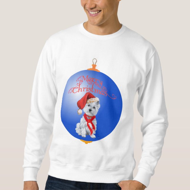 Moletom Enfeite de Natal Westie (Frente)