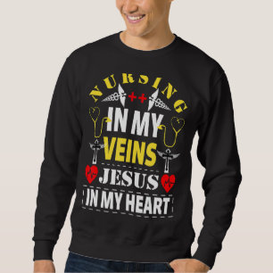 Moletom Enfermagem Em Minhas Veias Jesus Em Minha Enfermei