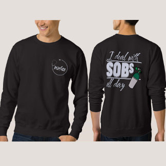 Moletom Enfermeira Azul Funny 2 lado Tipografia Oxygen SOB