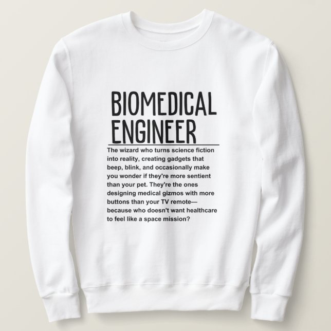 Moletom Engenheiro biomédico (Frente do Design)