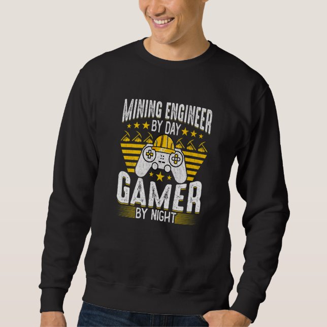 Moletom Engenheiro de Jogo de Engenharia de Mineração de E (Frente)