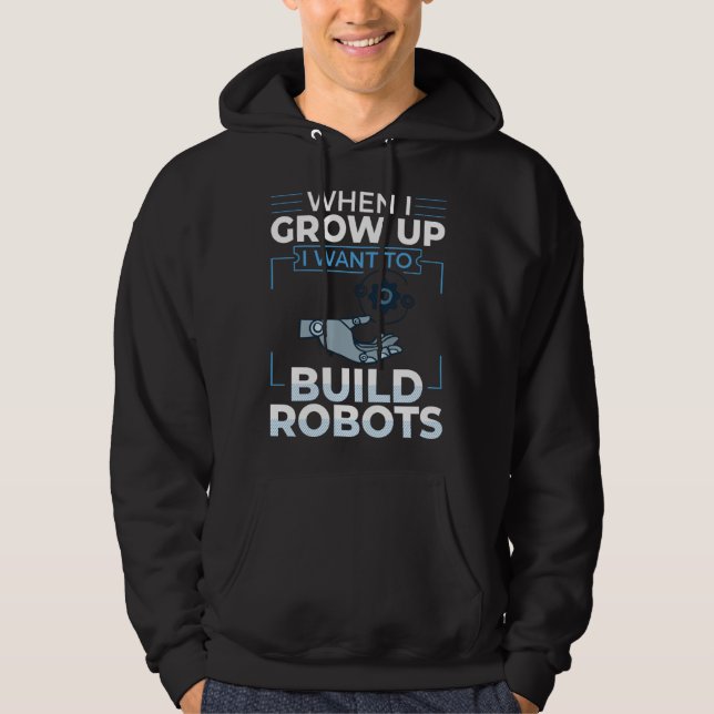 Moletom Engenheiro de Robótica Software Construindo Robôs  (Frente)