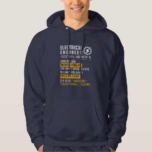 Moletom Engenheiro elétrico [substantivo] Hoodie