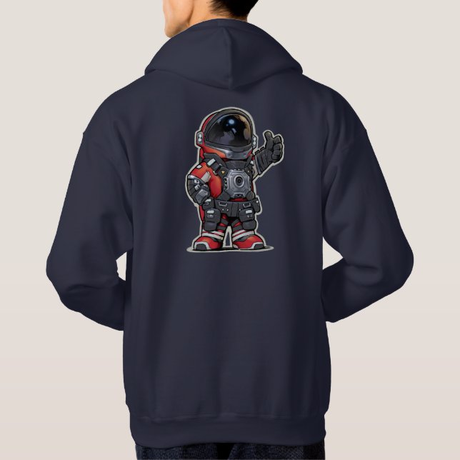 Moletom Engenheiros espaciais Cartoon Hoodie - Vermelho (Verso)