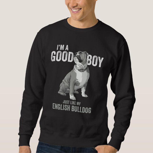 Moletom English bulldog  adorable bulldog  slogan dog dad (Frente)