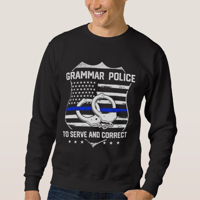Moletom English Teacher Grammar Police (Frente)
