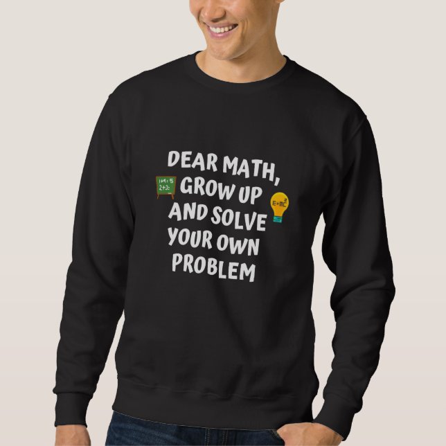 Moletom Engraçada Matemática Da Escola Para Adolescente (Frente)