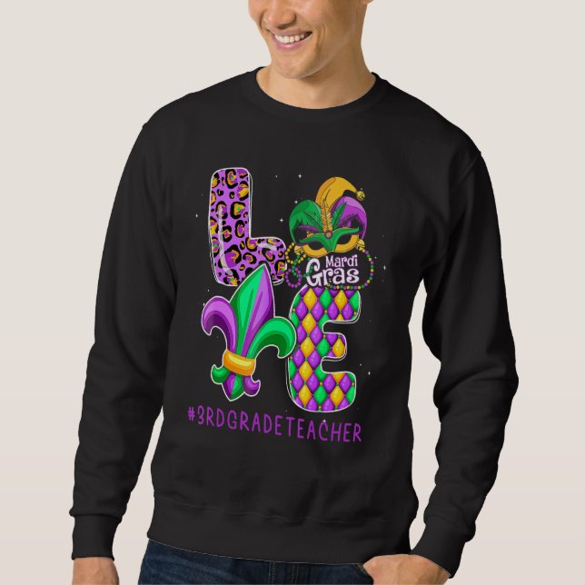 Moletom Engraçado 3.ª série de Professores Mardi Gras Mata (Frente)