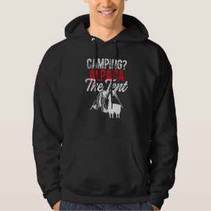 Moletom Engraçado Acampamento Alpaca A Tent Llama