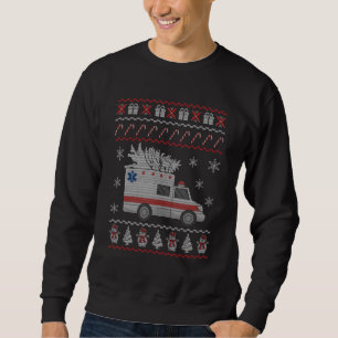 Moletom Engraçado Ambulância EMT Paramedic Christmas , Uni