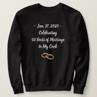 Moletom Engraçado Aniversário de Casamento Negro Personali