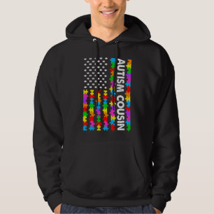 Moletom Engraçado bandeira americana Autismo Primo Autismo