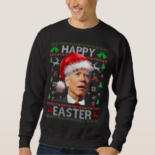 Moletom Engraçado Biden Confuso Felz pascoa de Natal Feio 