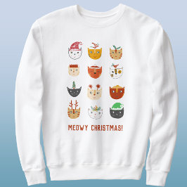 Moletom Engraçado Cat Meowy Natal
