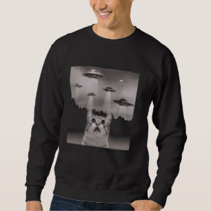 Moletom Engraçado Cat Selfie com OVNIs