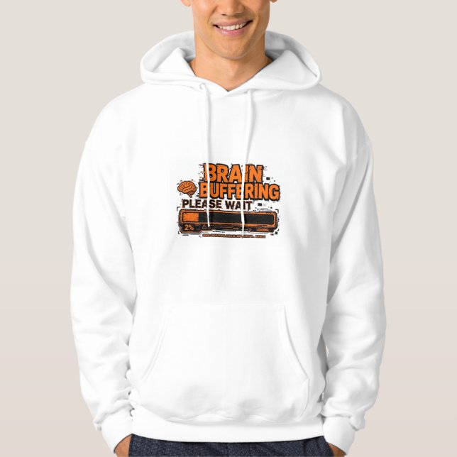 Moletom engraçado de ADHD Brain Buffering (Frente)