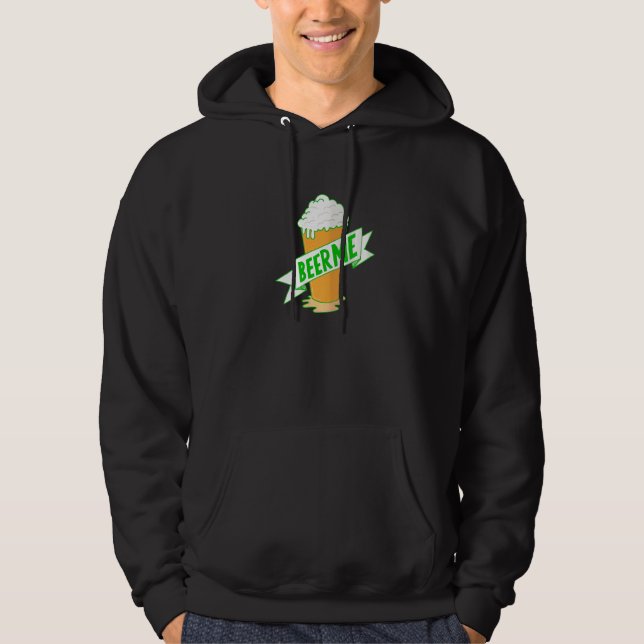 Moletom Engraçado Dia de São Patrício Beer-Me (Frente)