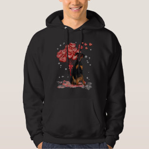 Moletom Engraçado Doberman Heart Dia de os namorados Dog P