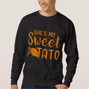 Moletom Engraçado ela é minha batata doce combinando o agr