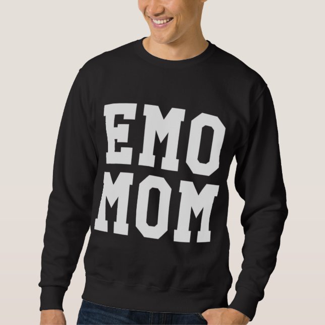 Moletom Engraçado Emo Mãe Gótico Punk Dia de as mães Gift (Frente)