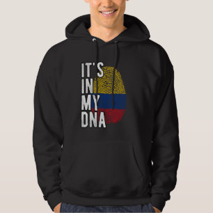 Moletom Engraçado, está no meu DNA, a bandeira da Colômbia
