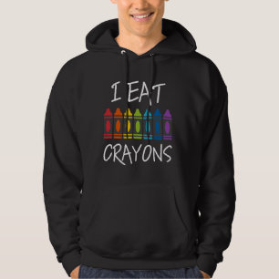 Moletom Engraçado Eu Comer Arte Artística De Crayons Drawi