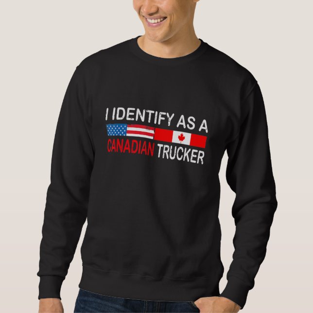 Moletom Engraçado Eu Identifico Como Um Con Canadiano Da L (Frente)