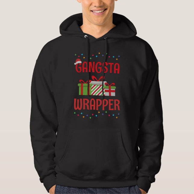 Moletom Engraçado Gangsta Wrapper de Natal (Frente)