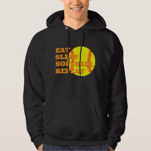 Moletom Engraçado Hoodie Softball - Design de Baseball Per