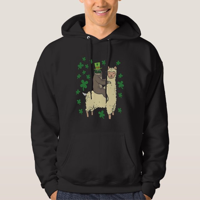 Moletom Engraçado Irlandês Sloth Llama St Patricks (Frente)