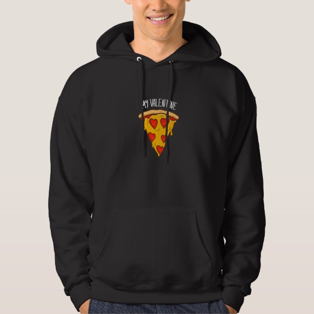Moletom Engraçado Meu Namorados Pizza Tópicos da Forma do  (Frente)