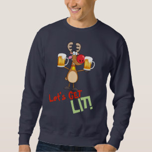 Moletom Engraçado Natal T para amantes de CERVEJA - LIT R