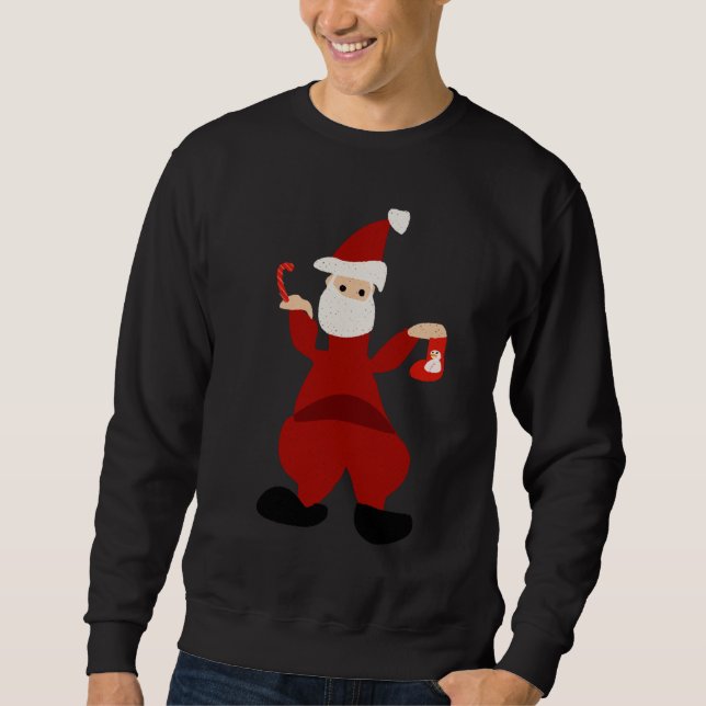Moletom Engraçado Papai Noel Hoodie (Frente)