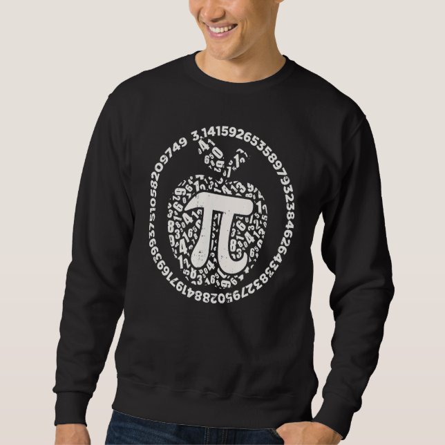 Moletom Engraçado Pi Day Apple 3 14 Estudante De Matemátic (Frente)