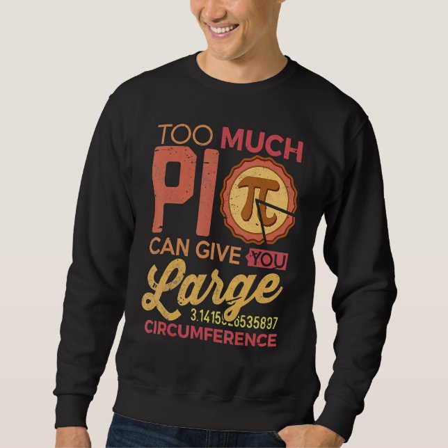 Moletom Engraçado Pi Day Matth Mostra Demais Pi Professore (Frente)