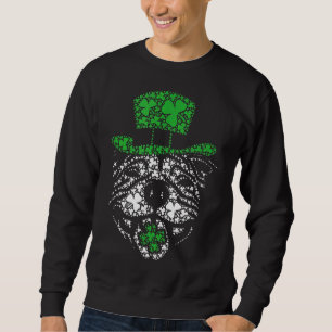 Moletom Engraçado Pitbull Irlandês Shamrocks Green Hat Rua