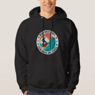 Moletom Engraçado Quando Ninja Surfs Até Ondas São Assusta