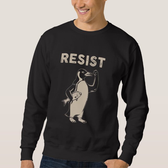 Moletom Engraçado Resistir Pinguins (Frente)