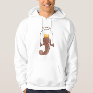 Moletom Engraçado saltando desenho de peixe
