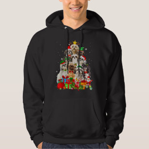 Moletom Engraçado Shih Tzu Árvore de Natal Luz Puppy Cog L